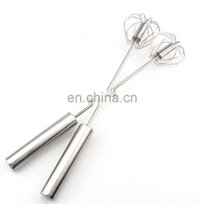 Custom Mini Rotary Stainless Steel Rotating Egg Whisk