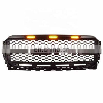 Raptor Style Painted Gray Front Bumper Mess Grille With LED For 2021 Ford F150