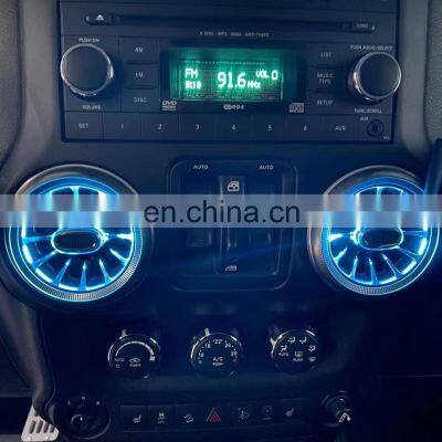 LED Atmosphere Lights Air Vents for JEEP Wrangler JK 11-17 Air Conditioning Outlet Atmosphere Light photo-3