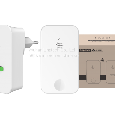 Linbell G4L long distance wireless doorbell waterproof self powered US EU UK Plug with 1 transmitter and 1 receiver