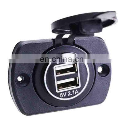 Auto and Motorcycle Car Charger Dual Aperture 4.2A With Single Hole Panel Dual USB Mobile Phone Car Charger photo-2