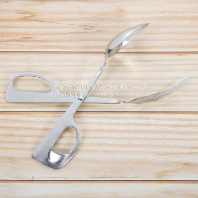 Stainless Steel Salad Servers Spoon Scissor Tong Serving Tong With Spoon Fork photo-5