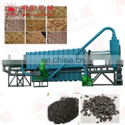 No Smoke Rotary Drum Type Wood Chips Sawdust Charcoal Carbonization Furnace Biochar Making Machine