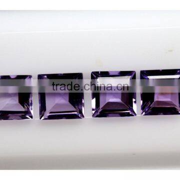 8mm AAA Quality Natural Brazil Amethyst Square 4 Pieces Lot Gems With Amazing Luster