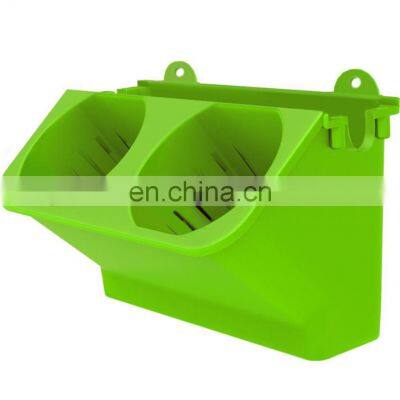 Best Selling Plastic Artificial Box Raised Garden Bed Vegetable Plant Pot Black Vertical Railing Planter Hanging Bracket