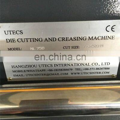 ML750/1300 Flat Bed Plastic Pvc pp pe Pet Sheet Card Die Cutting Creasing Machine, Manual Flatbed Platen Die Cutter photo-5