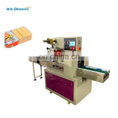 CE approval automatic cake/ biscuit/ egg roll wrapping packing machine with tray