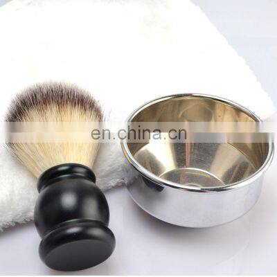 Resin Beard Shaving Brush & Metal Bowl