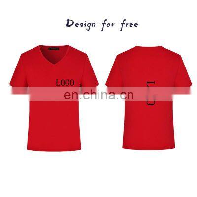 Wholesale high quality T-shirts for Men v-neck custom pattern logo premium designs comfortable fitting OEM ODM