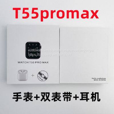 T55PRO MAX Smart Watch 1.71 Large Screen Health Monitoring Bluetooth Call Bluetooth Headset Two-in-one Bracelet photo-5