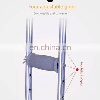 Adjustable Adult Crutch Absorber Walking Stick Armpit Underarm Aluminium Crutches for Walking photo-4