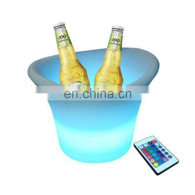 Ice Bucket Trays Wholesale Party Led Flashing Beverage Wine Bucket Plastic Ice Bucket LED Wine Cooler