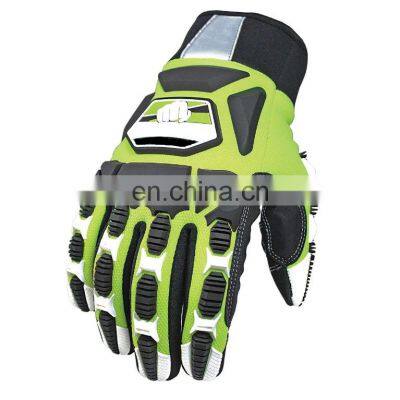 EN388 Hi-viz Reflective Abrasion and Breathable Anti-slip Impact Resistant Work Safety Gloves