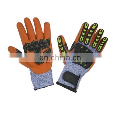 High Quality Knife Cut Resistant Protection Oilfield Construction Work Safety Impact Gloves