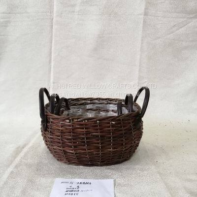 Venta al por mayor de barcos grandes de mimbre, cestos de almacenamiento de plantas de sauce photo-2