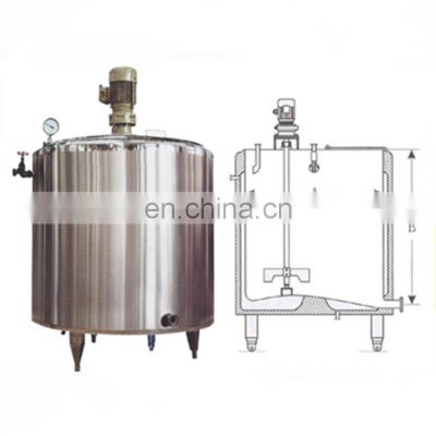 china 2000kg age tank for ice cream processing