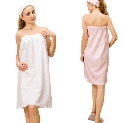 European Size Modal Wrap with headband,Robe OEM( WR2130-KKW)