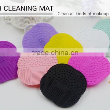 Hot sale professional best quality cosmetic silicone makeup brush cleaning mat