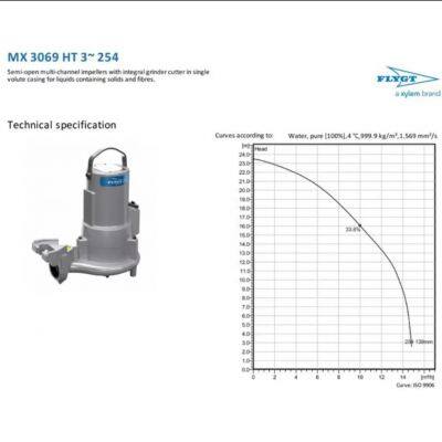 Flygt Sewage Lifting Pump MX3069HT3-254 Flygt 0.75KW Xylem photo-2