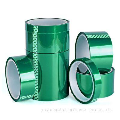 Hot Sale Good Quality Green High Temperature Masking Silicone Tape Pet Polyester Tape photo-2