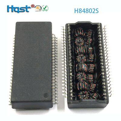 H84802S Dual Port SMD SOP-48 Pin Gigabit Ethernet Isolation Filter/Network Transformer 10/100/1000Mbps POE+ IEEE 802.3 for Route photo-5