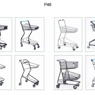 Heavy duty metal wire logistics trolley with handle roll container cage 13