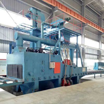 Roller Conveyor Pass Type Steel Structure H Beam Shot Blasting Cleaning Machine