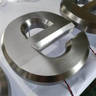 3D Brushed Stainless Steel Jeep Letters Backlit Acrylic Light Up Led Luminous Alphabet Letter Sign photo-3