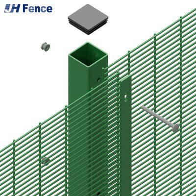 Заводская сетка-изгородь из сварной проволоки с мелкими отверстиями и толстой проволокой, высокой безопасности 358, антивзлётная сетка-изгородь