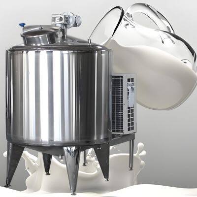 Horizontal Direct Cooling Milk Storage Tank for Milk Industry Dairy Processing Machine photo-4