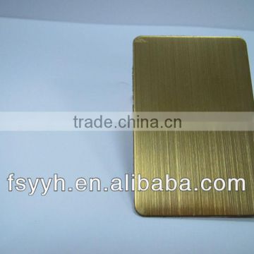 China gold polished metal plate