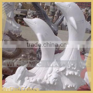 Dolphin Fish Stone Carving Statue Sculpture