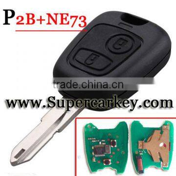 High Quality 2 Button Remote key For Peugeot with NE73 blade