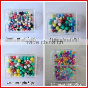 Wholesale 20mm Color Plastic Flat Head Metal Push Pin