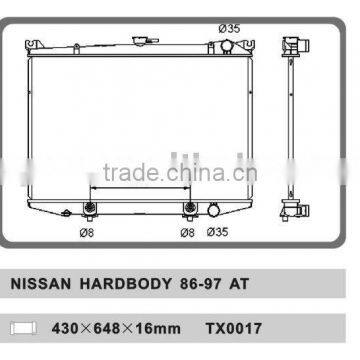 aluminum auto radiator for NISSAN HARDBODY 86-97 AT