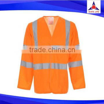 Orange Yellow High Visibility Reflective Vest Security Equipment Night Work