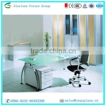 Metal frame glass office table