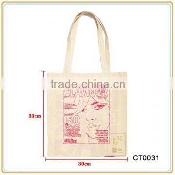 Plain Standard Size Cotton Tote Bag For Shopping