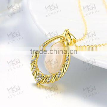 2016 18k golden classic necklace chain water drop shape rhinestone