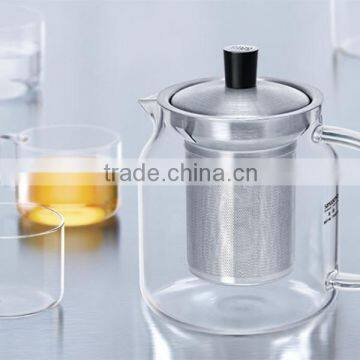 New! SAMADOYO High Quality Glass Teaware with Stainless Steel Infuser and Cups Factory