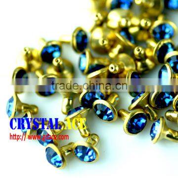 Best price Rhinestone rivet, brass rivet, decorative rhinestone rivet for clothing and shoes