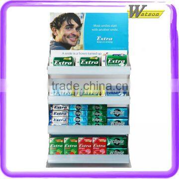Xylitol chewing gum promotion corrugated paper pallet display stand