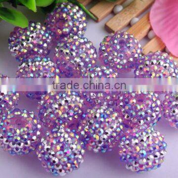 AAA Quality Wholesale new design chunky 20mm resin rhinestone strips crystal gumball loose beads for chunky necklaces making!!