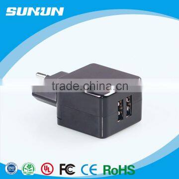 Fashionable 5V2.1A EU/US Universal USB Charger Wall Adaptor photo-2