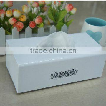 White Acrylic RectangularTissue Dispenser Box Cover Holder