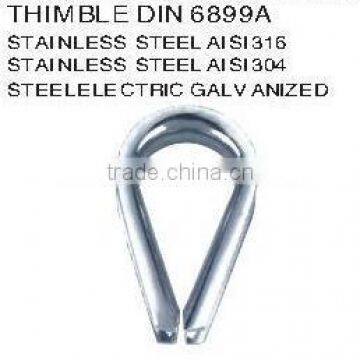 Rigging hardware Manufacturer Steel Electric Galvanized Din 6899A Wire Rope Thimble 3.0mm to 10.0mm