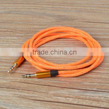 Crystal braided Aux Cable for samsung mobile