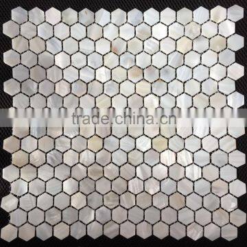 12"x12" white natural shell mother of pearl hexagon Mosaic