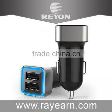 REYON DC 12v-24v Input Cigarette Lighter 2 USB Mobile Car Charger