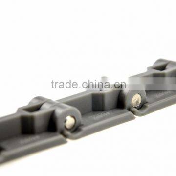 Low horsepower slat top chain with for food and beverage industry